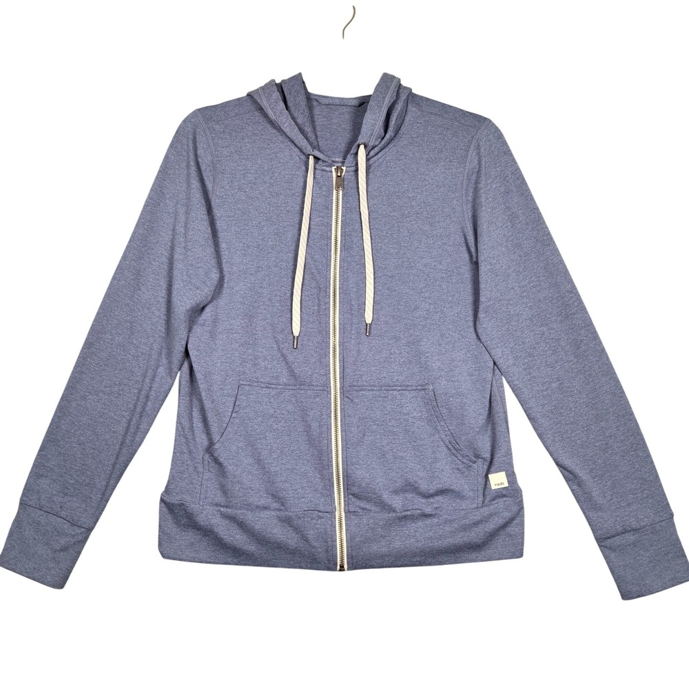 Vuori Halo Performance Hoodie 2.0 Women Small Blue Heather VW268 Full Zip